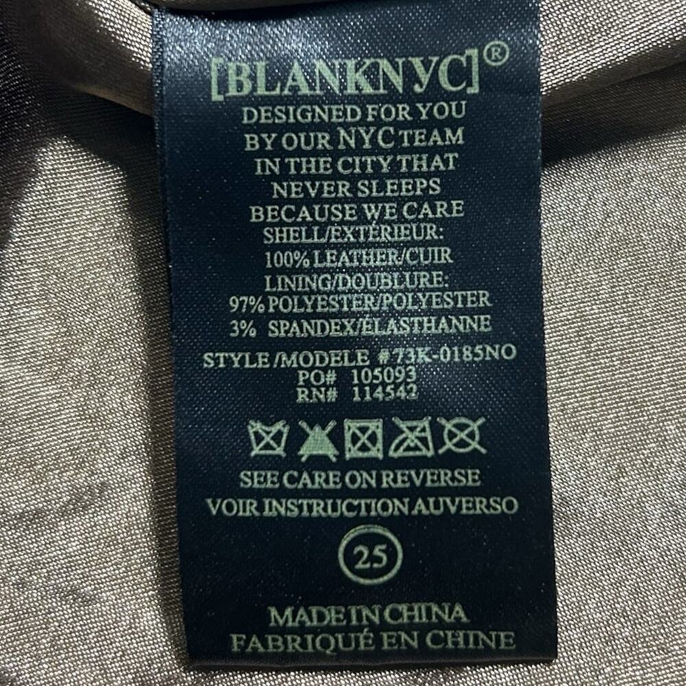 Blank NYC Sz 25 Midnight Tocker Suede Leather Mini Skirt Tan Side Zip Pocket - Picture 11 of 12